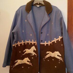 Fleece Jacket with Horses